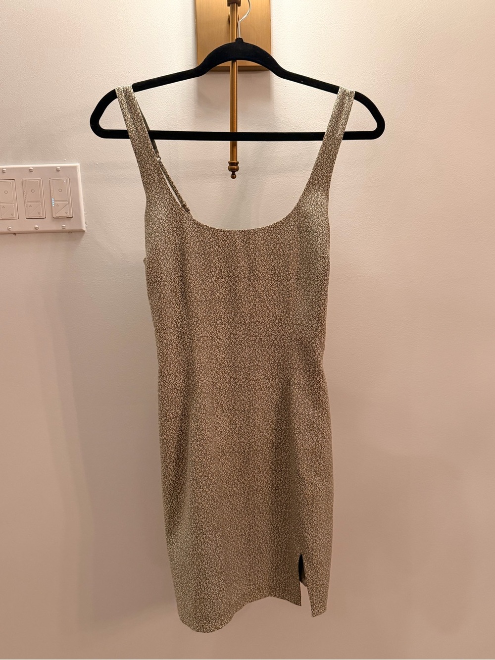 Abercrombie & Fitch Green & White Floral Scoop-Neck Mini Dress